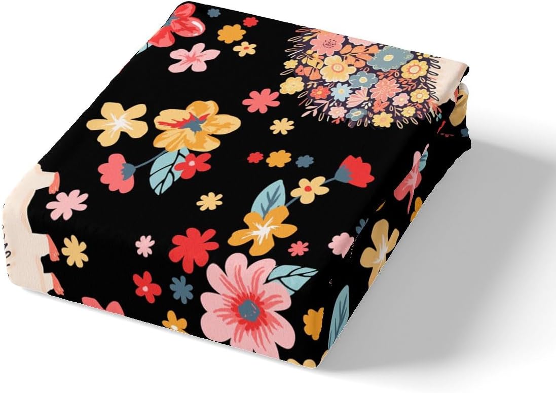 Cartoon Hedgehog Duvet Cover Queen Size Colorful Cute Flowers Bedding Set 3pcs Wild Jungle Animal Comforter Cover for Kids Bedroom Decor Lovely Hedgehog Quilt Cover,2 Pillowcases(No Comforter)