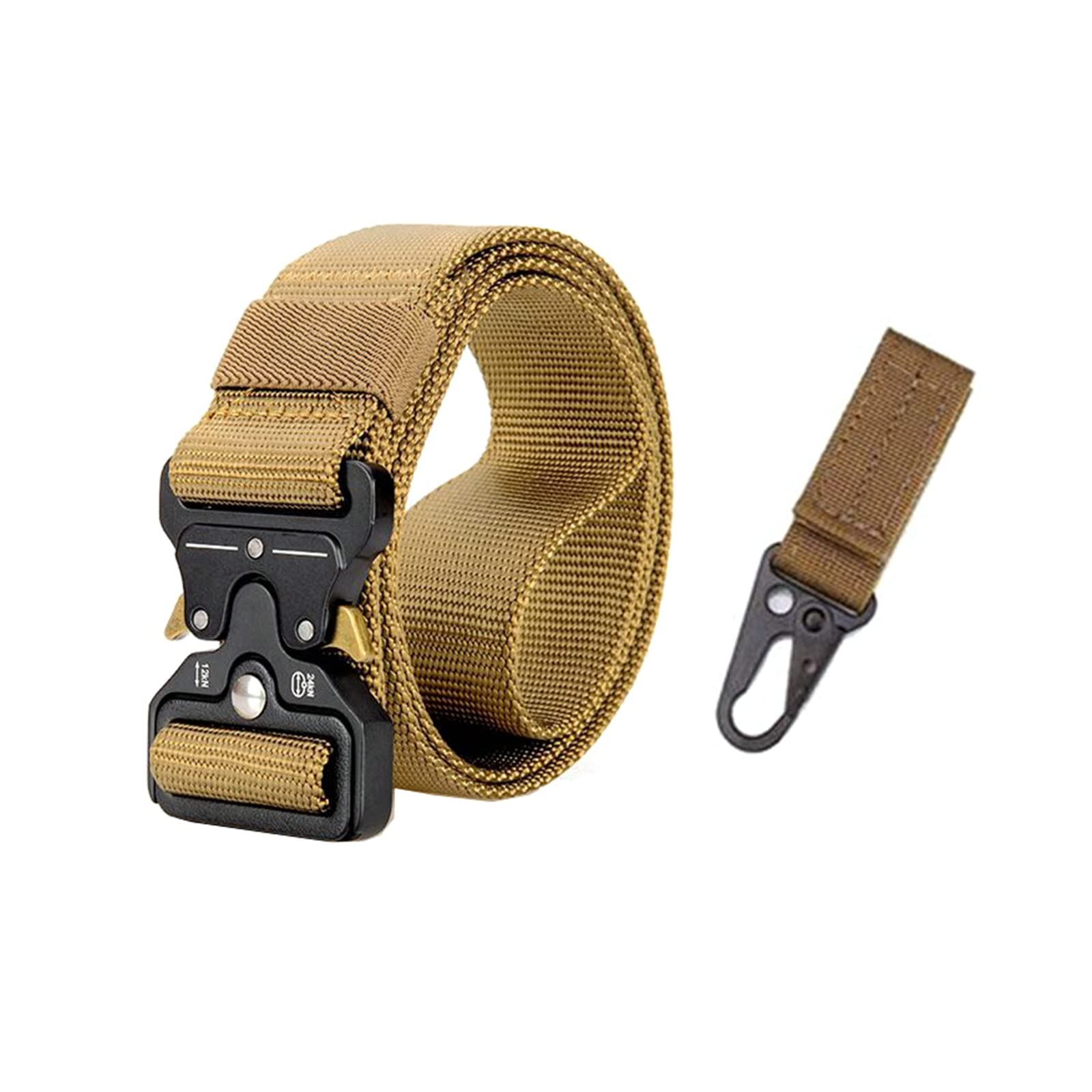 Bantopgong 3.8 cm / 5 cm Width Army Tactical Military Nylon Waist Belts Quick Release Training Strong Metal Buckle, 125cm