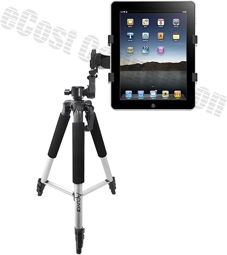 Miniatura 2 de Acuvar Trípode serie Pro de 57 pulgadas, soporte para tablet Acuvar y control remoto inalámbrico para iPad, iPad Air, iPad Mini, la mayoría de las