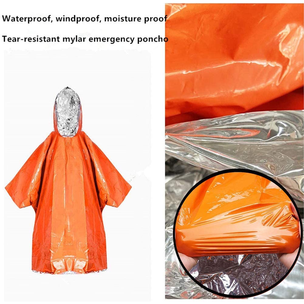TMISHION Poncho De Pluie D'urgence Poncho D'urgence Couverture De