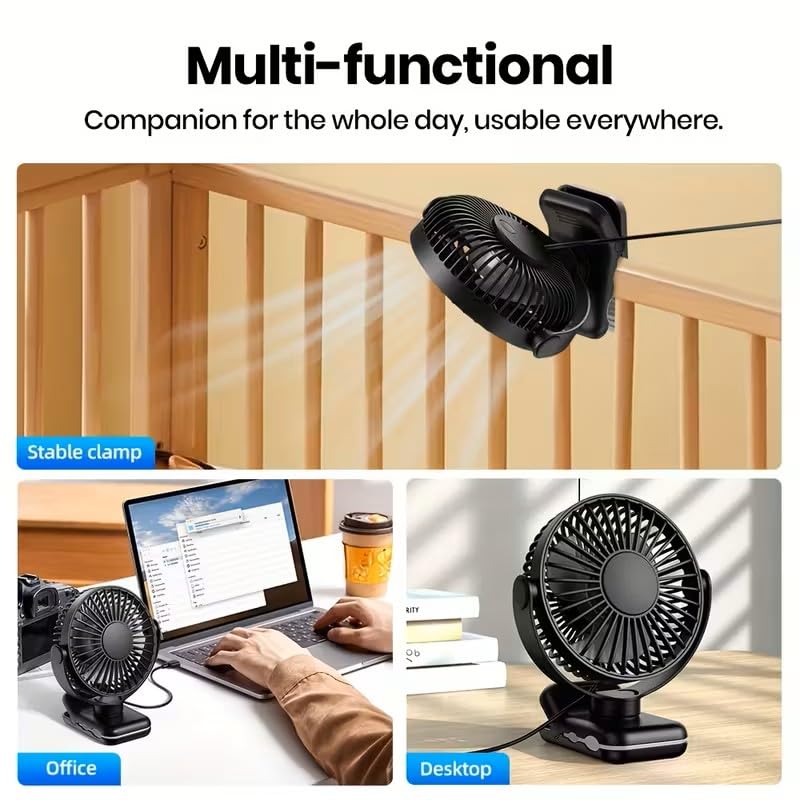 Image of TOPK USB Clip on Desk Fan