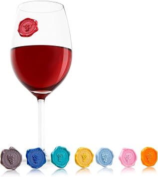 Vacu Vin Classic Grape Glass Markers - Set of 8