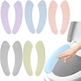NGETC Travel Portable Toilet Mats-5pairs Toilet Seat Cover Set Washable Reusable Toilet Seat Cushions Pasted Toilet pad (10, Pink Purple Blue Green Grey)