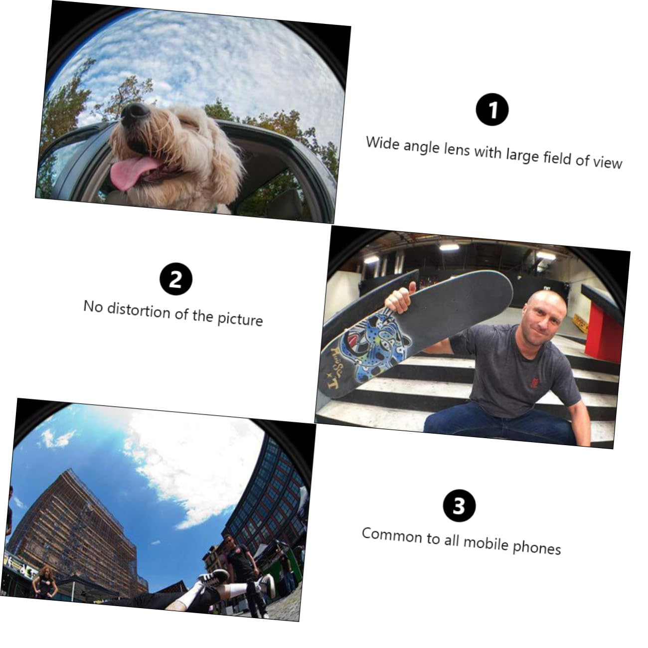 Mikikit 2sets Obiettivo Per Smartphone Lenti Grandangolari e Macro Per Fotografia Professionale Compatibile Con Tutti Cellulari Include Custodia e Clip Per Facilità Uso