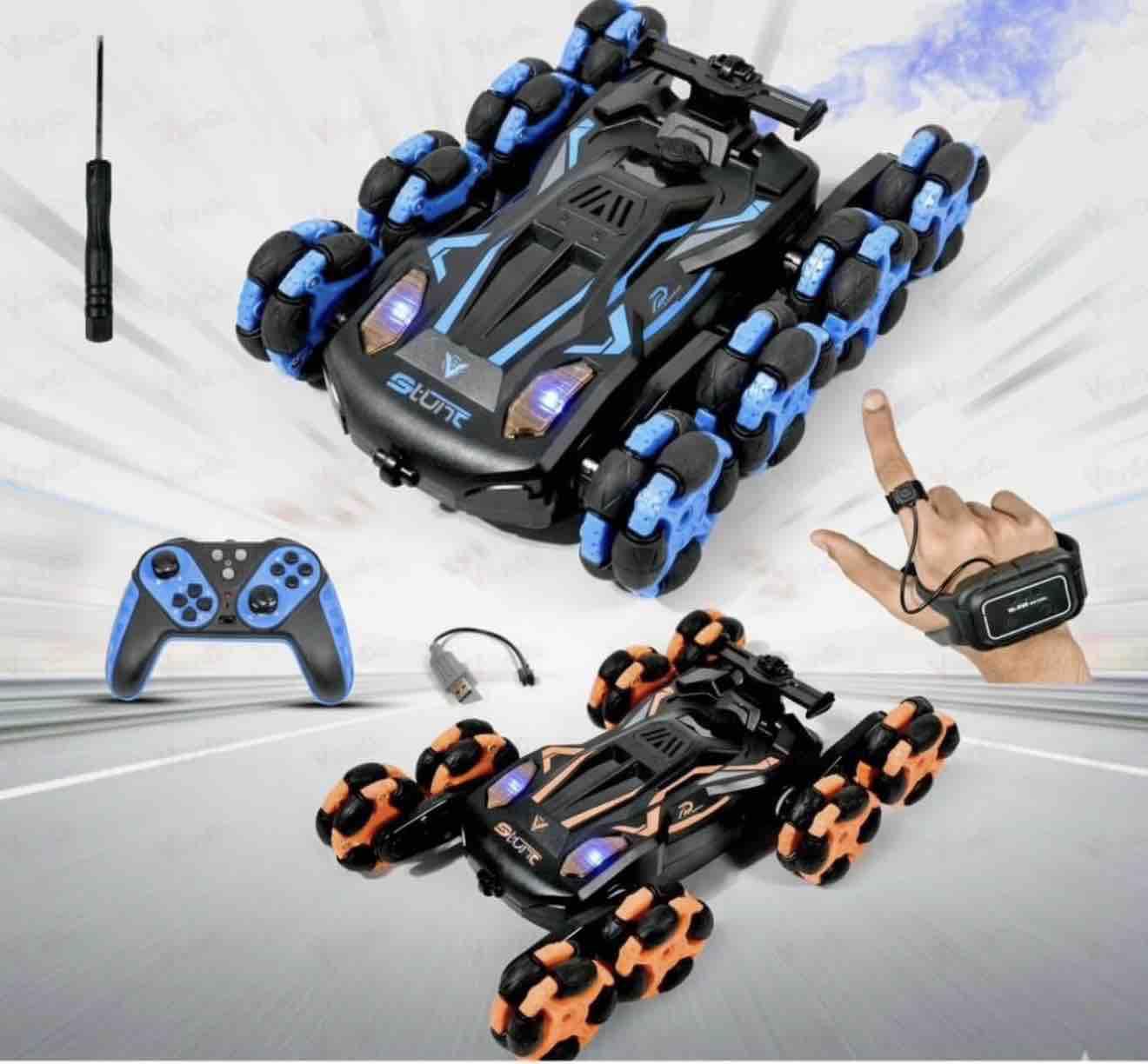 Pampam Toys 8-Wheel RC Stunt Car with Gesture Watch Sensor | 360 Degree Rotation, Smoke Spray Effect, LED Lights, 2.4GHz Control, Kids & Teens-image-28