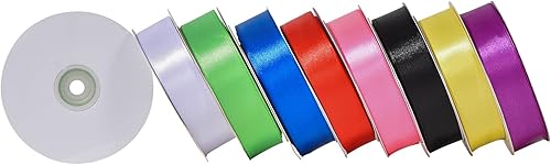 Miniatura 5 de Cinta de satén negro de doble cara de 1 pulgada x 50 yardas de longitud para decoración de Navidad, cabello de bricolaje, vestido de fiesta,