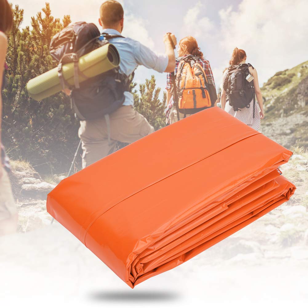 Natudeco Portable Emergency Sleeping Bag Waterproof Lightweight Survival Shelter Reflective Blanket Camping Mat Keep Warm Orange fo?Outdoor