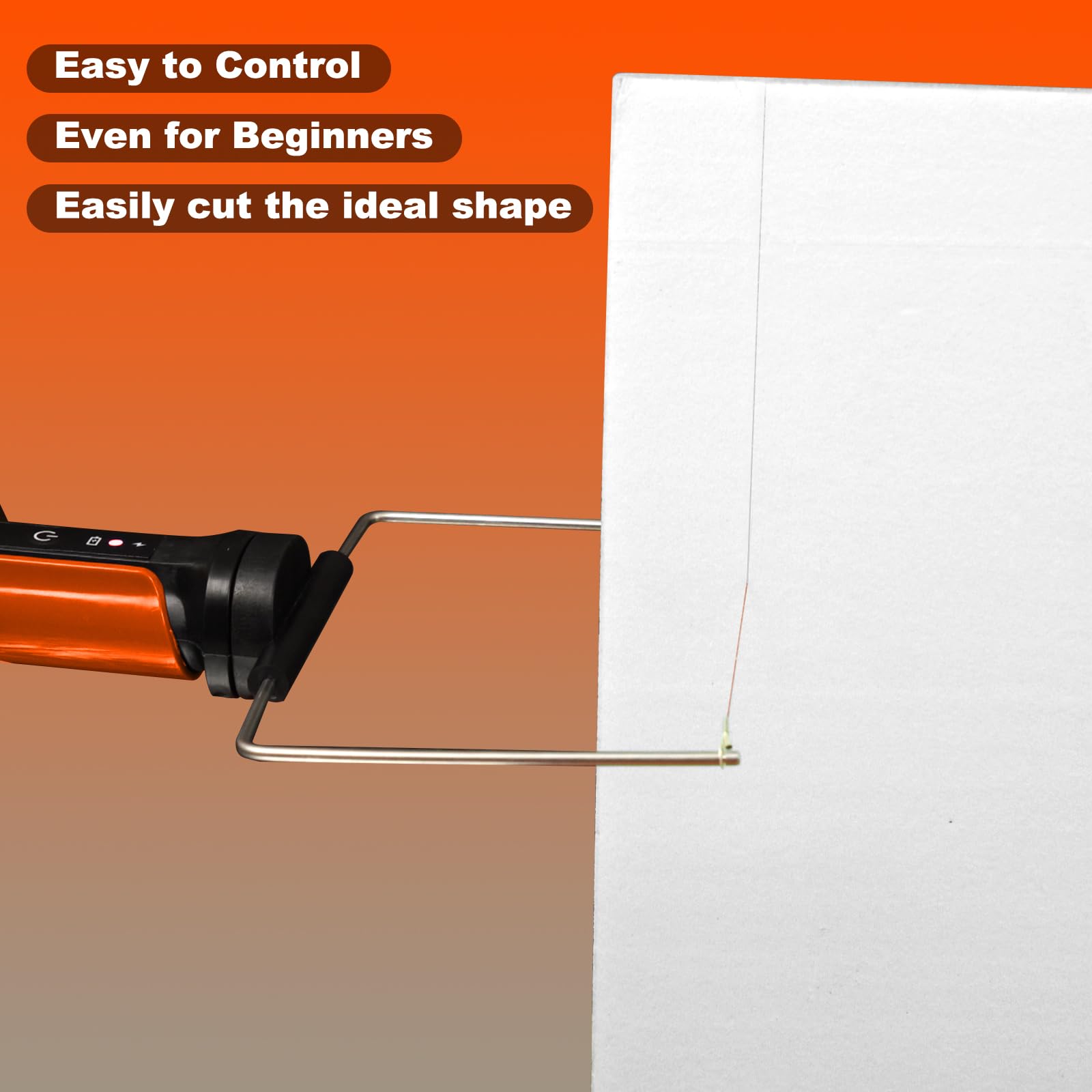 4-in-1-Heißdraht-Elektroschaumschneider-Set, Styropor-Schneidewerkzeug, beheiztes Schaumstoff-Schnitzmesser-Set (Werkzeugkasten orange)