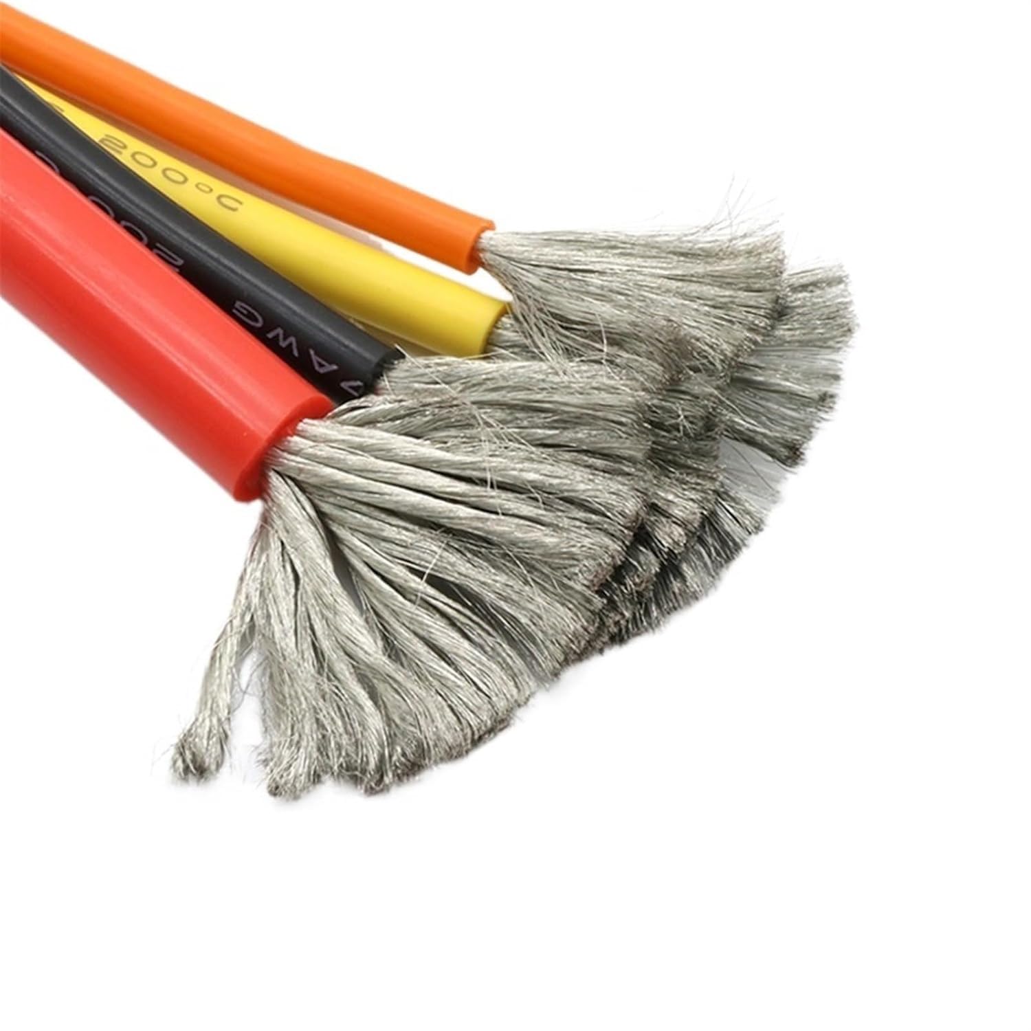 Câble électrique en silicone souple noir et rouge 14AWG de 10 mètres