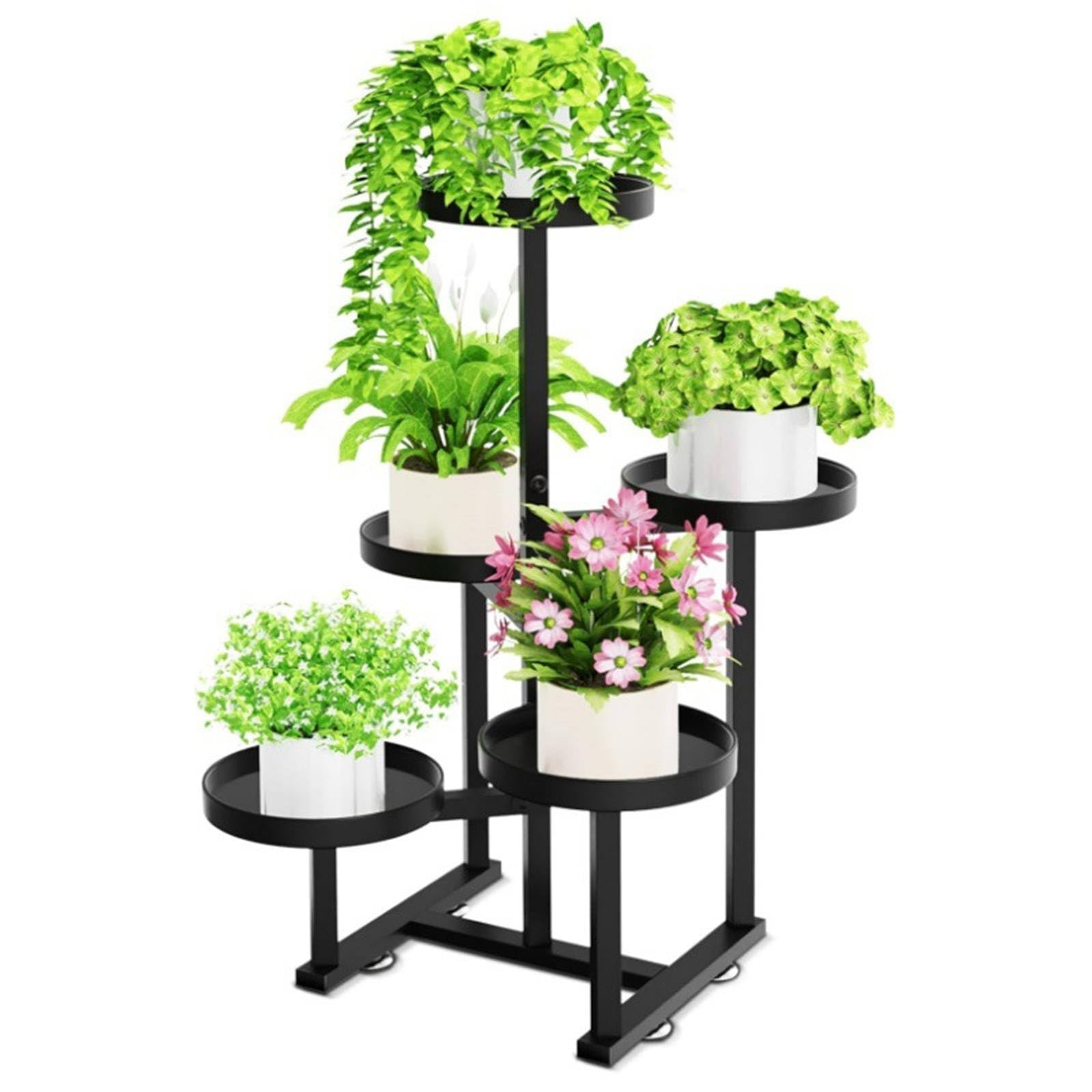 Kaeltsyn 5 Layer Stackable Plant with Robust Steel Build for Decorative Uses Balcony Plant Planner