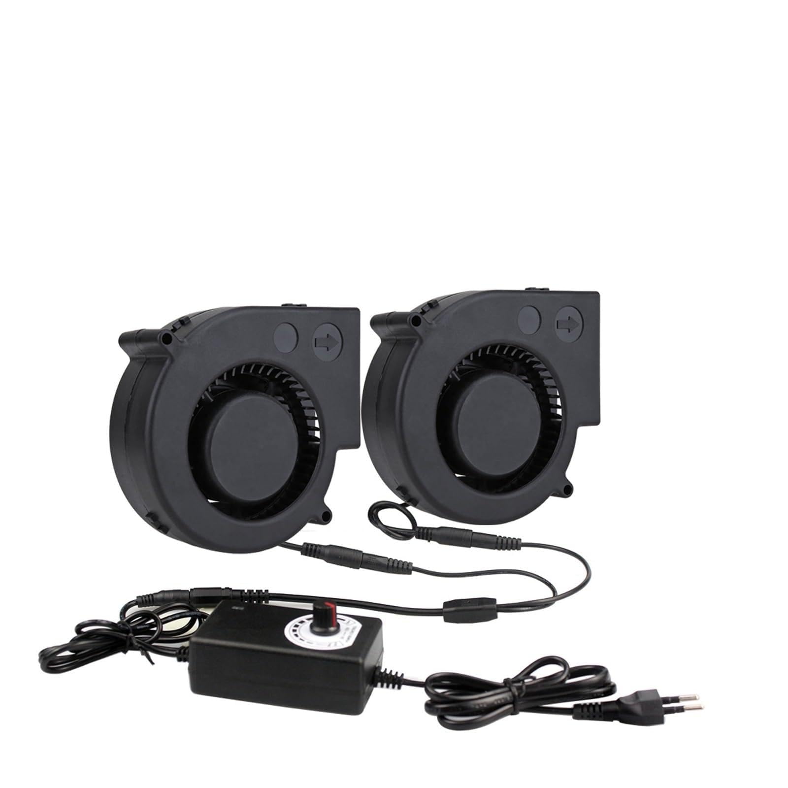 Ventilateur centrifuge 97mm 12V DC avec adaptateur secteur et vitesse réglable