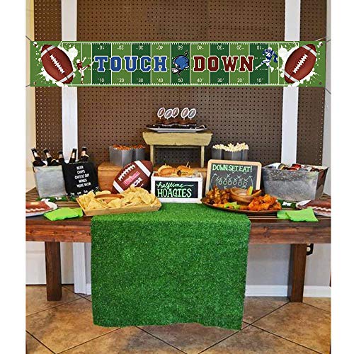 Large Football Themed Birthday Party Banner, Sunday Game Day Sports Fan Supplies, Football Photo Backdrop Hanging Decorations (9.8 x 1.5 ft) - Image 7