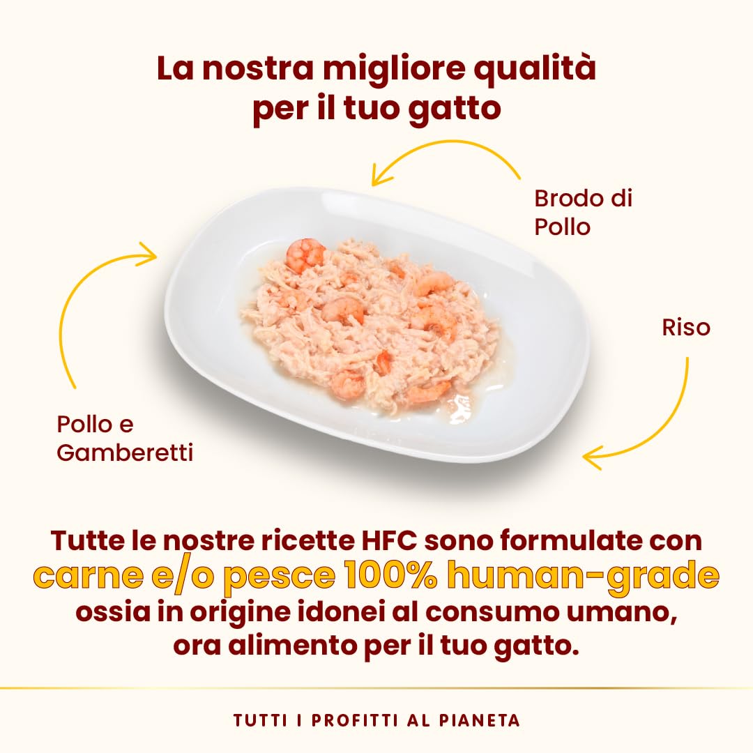 Almo Nature HFC Natural Zestaw 6 saszetek na mokrą karmę dla kotów i kurczaków