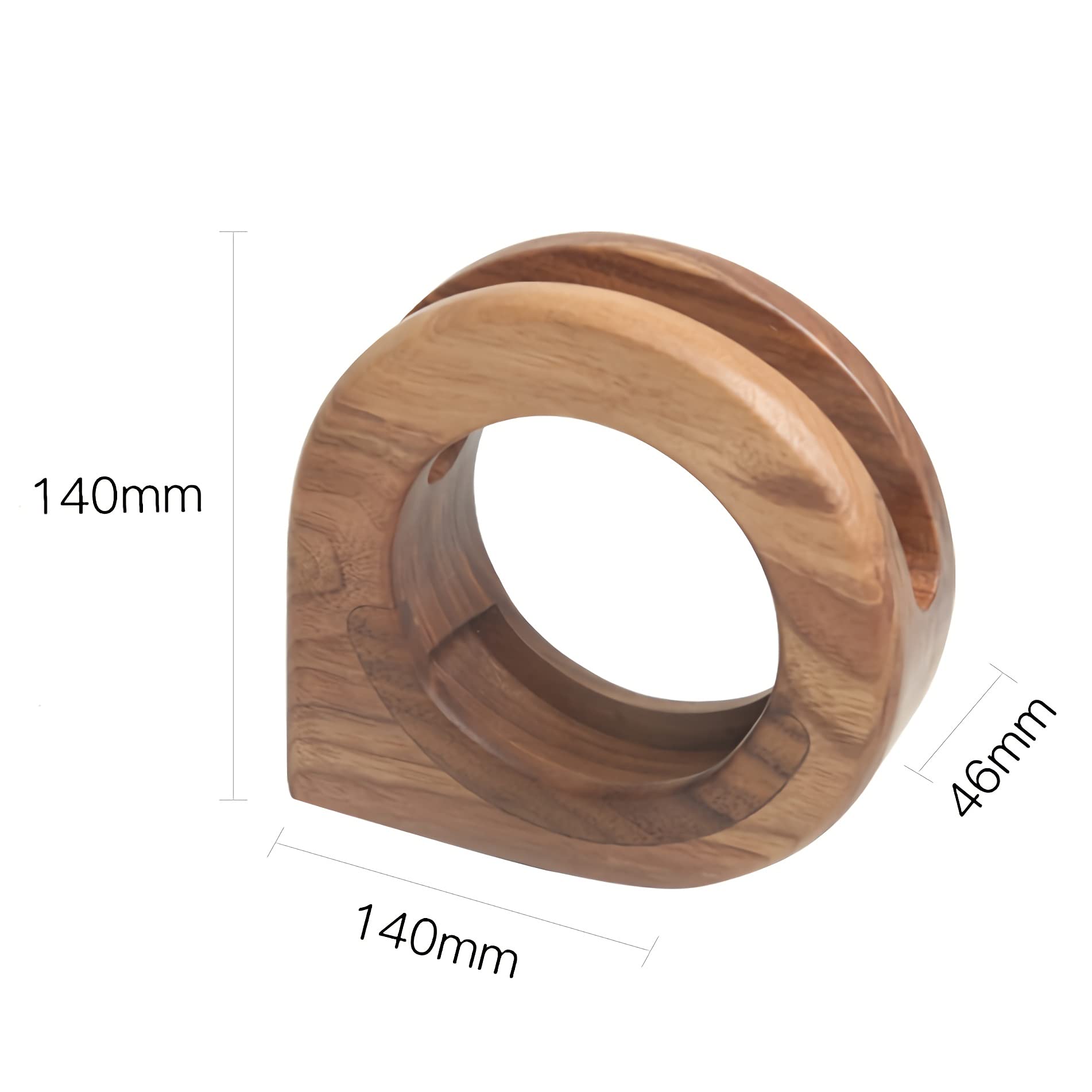 Porte-stylos en bois massif, porte-crayons décoratif marron rond pour étudiant