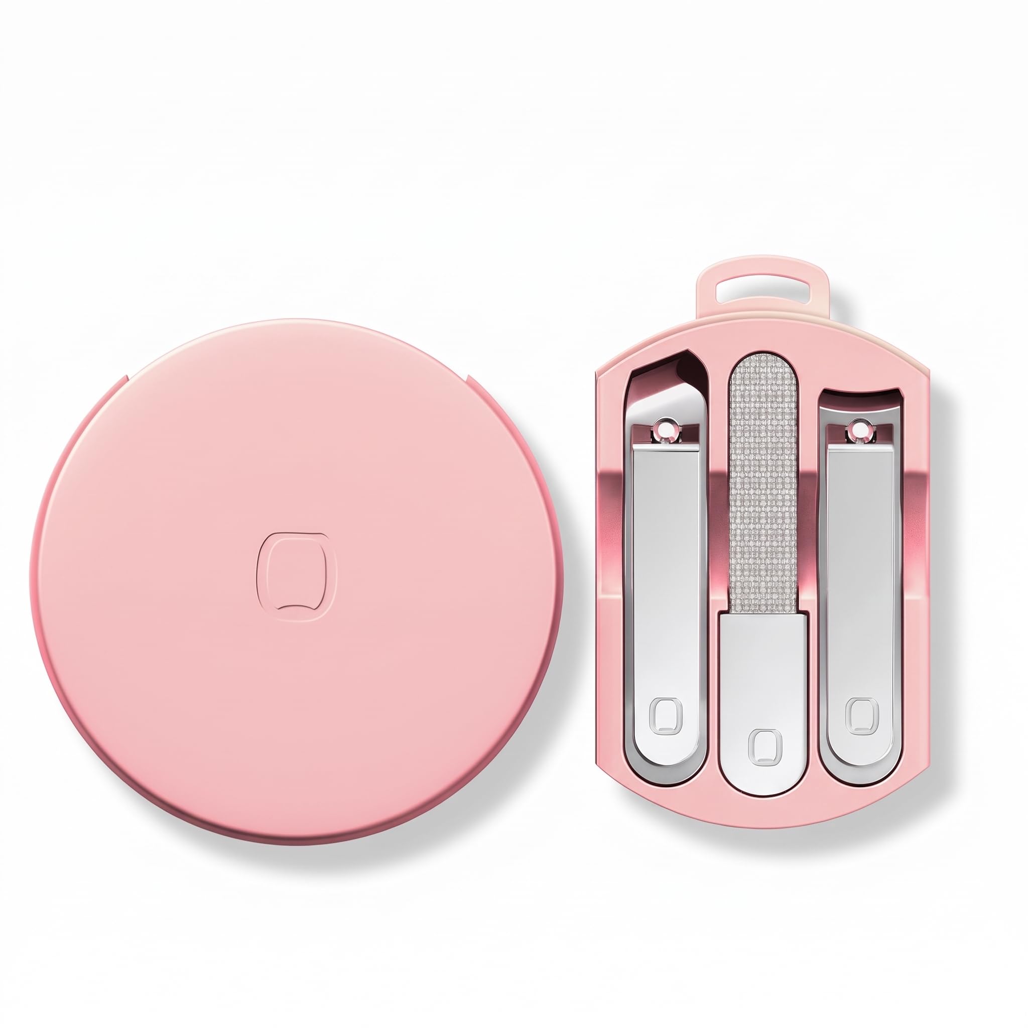 Sourcingbay 3-Piece Nail Clipper Set with Case, Pink