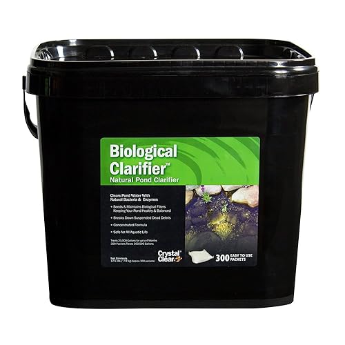 CrystalClear BioClarifier - Clarificador y limpiador de jardín pequeño para estanques y agua, tratamiento beneficioso para microbios de agua
