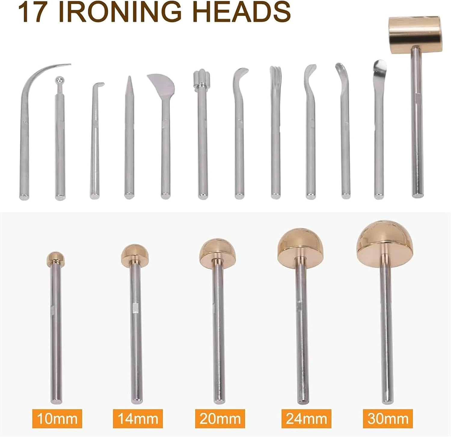Electric Fabric Flower Maker, Fake Flower Making Tool Set with 17 Ironing Heads and Adjustable Temperature Handle and Anti-scalding Bracket, for Making Artificial Fabric Flowers