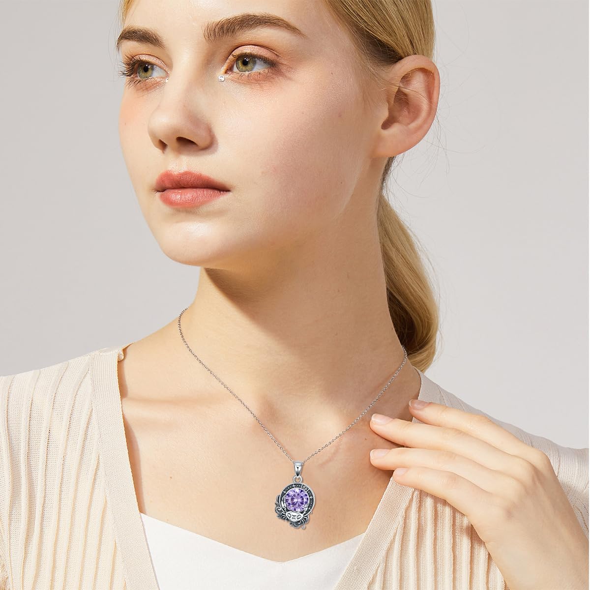 LONAGO Zodiac Sign Necklace Celestial Constellation Necklace Horoscope Astrology Zodiac Pendant Necklace Gift for Women - Image 4