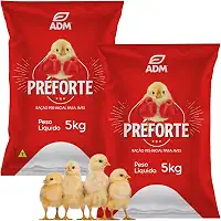 Kit 2 un 5kg PREFORTE Ração Pré Inicial Para Aves