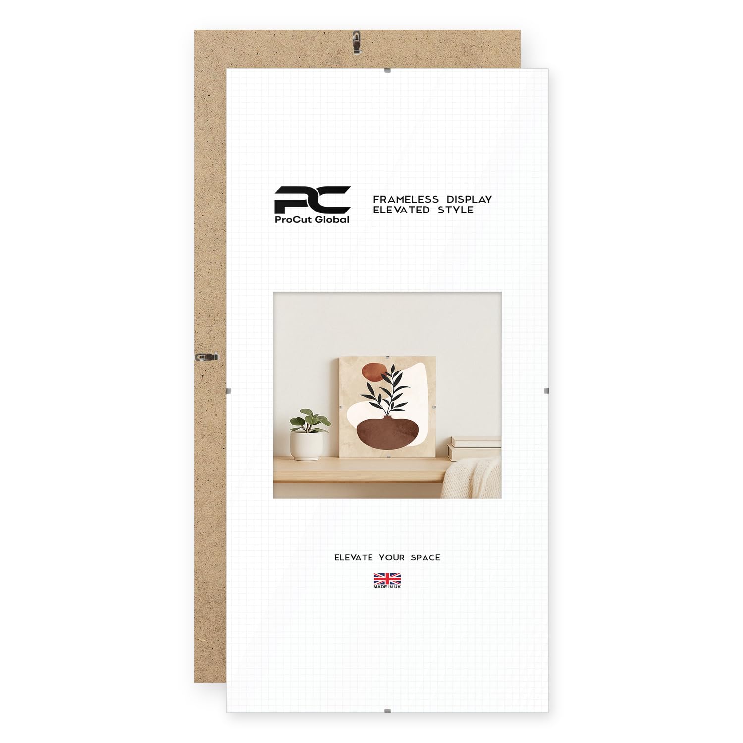 Procut Global 10x5" Frameless Clip Picture Frames For Photos — image 1