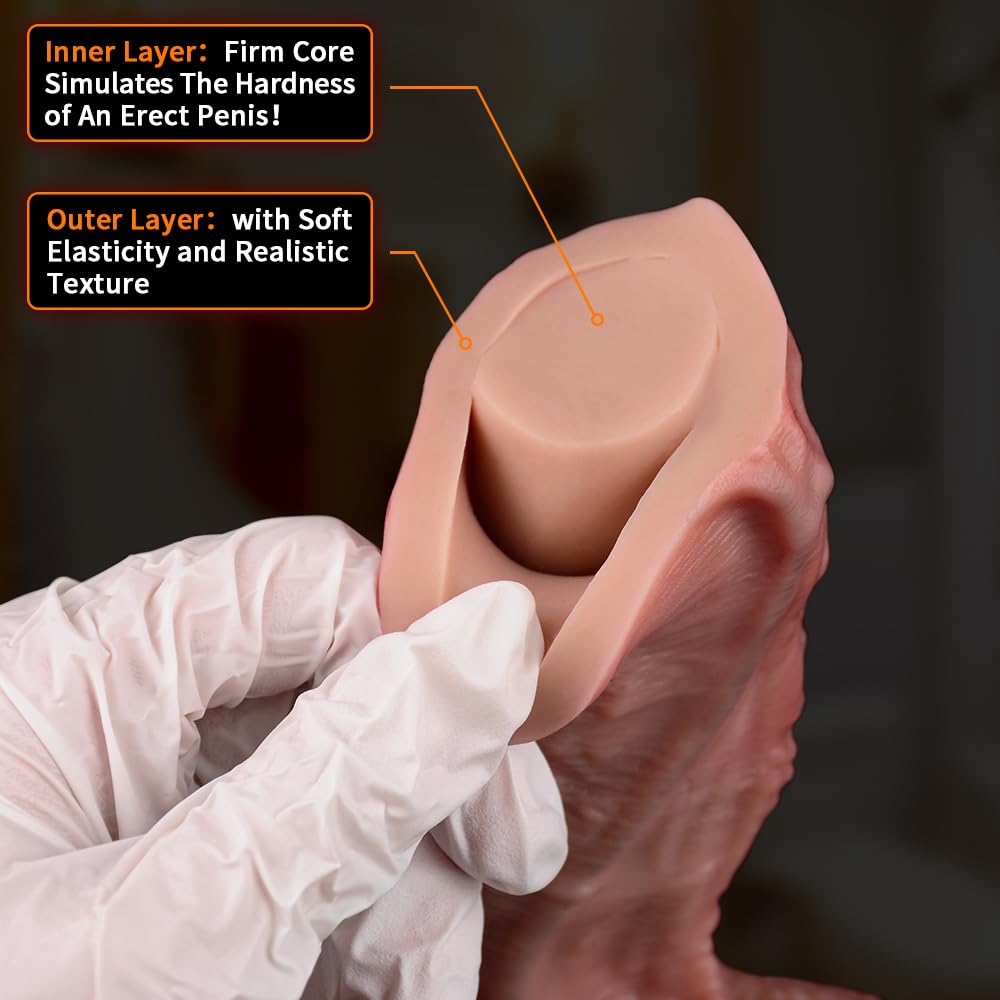 Analdildo Weich Penis für Frauen Mit Saugnapf Sex Spielzeug für Männer Dildos Realistischer Didloschwanz 19 cm Silikon Dildo XXL