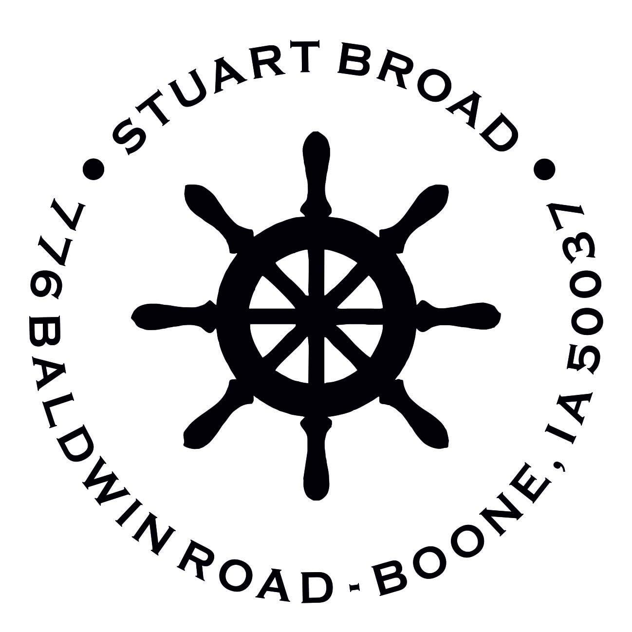 Custom Water Sports Embosser - Personalize with Name & Address - Hand-Held Embossing Stamp - Monogram, Seal Embosser - 1.625 inch