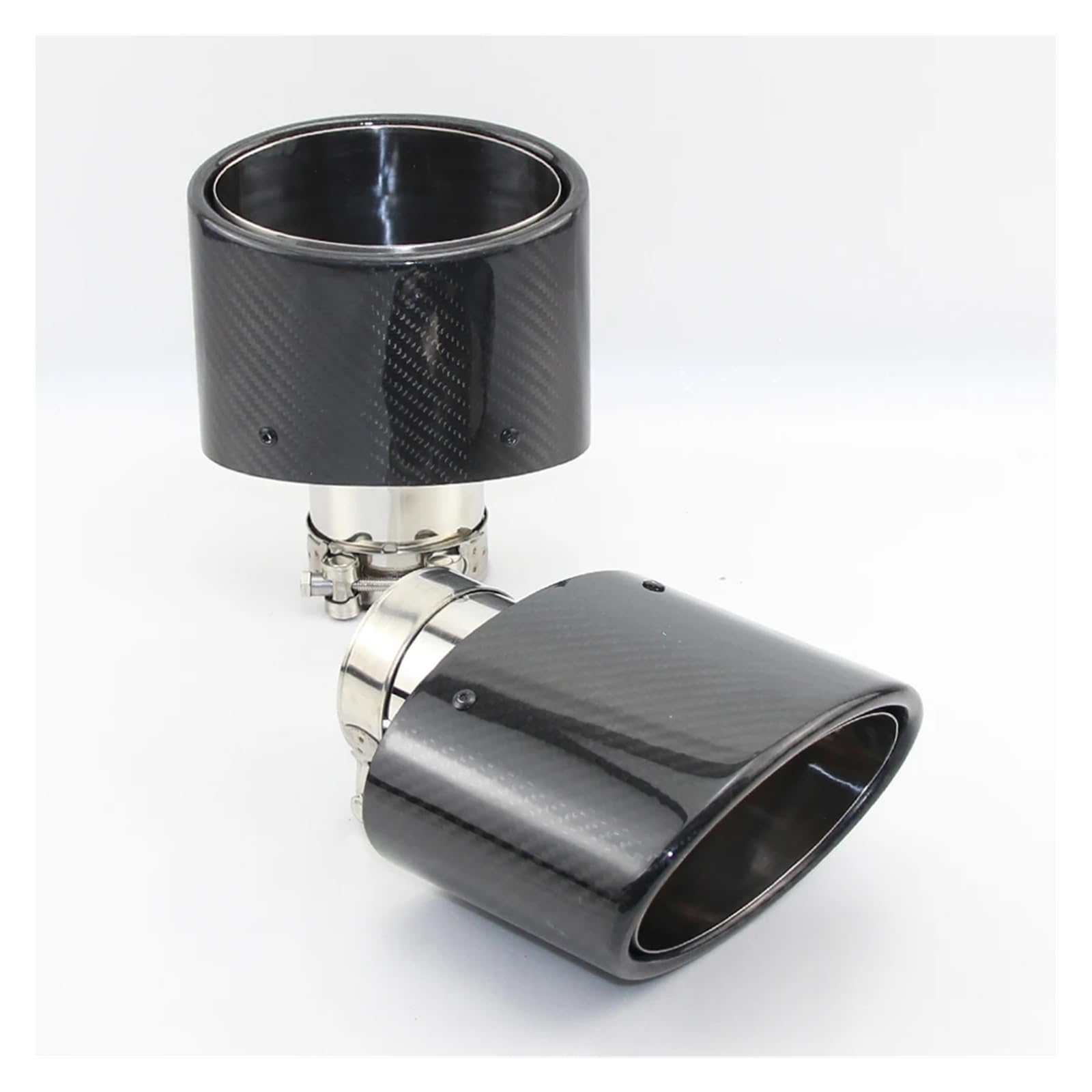 Amazon | 排気チップマフラーテールスロートカーボンファイバー150mm