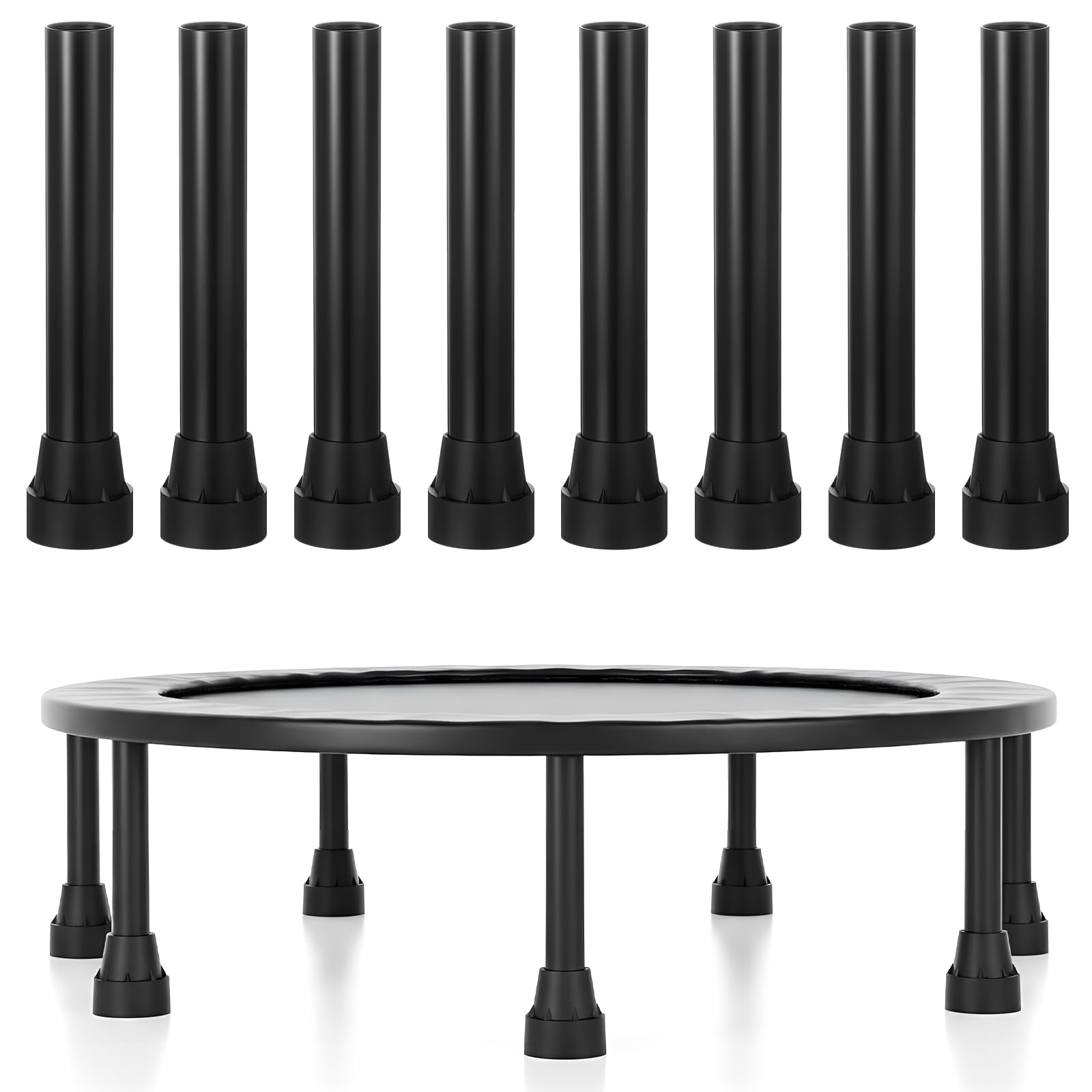 Photo 1 of **Only 5** Innconee 8 Pcs 7.5 x 0.8 Inches Universal Trampoline Replacement Legs with Rubber Covers Pad Stainless Steel Leg Tube Mini Trampoline Tube Accessories Bounce Part