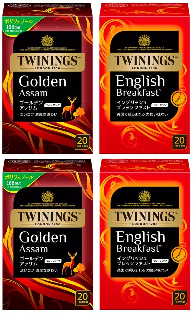Amazon.co.jp: トワイニング ゴールデンアッサム20P×2・イングリッシュ
