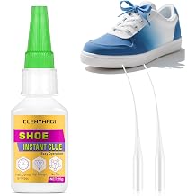 Shoe Glue, Fast Drying Shoe Glue for Sole Repair, with Anti Clog Cap, Waterproof, Heat-Resistant Strong Adhesive for Boot, Sneakers, Sandals, Hight Heels and More