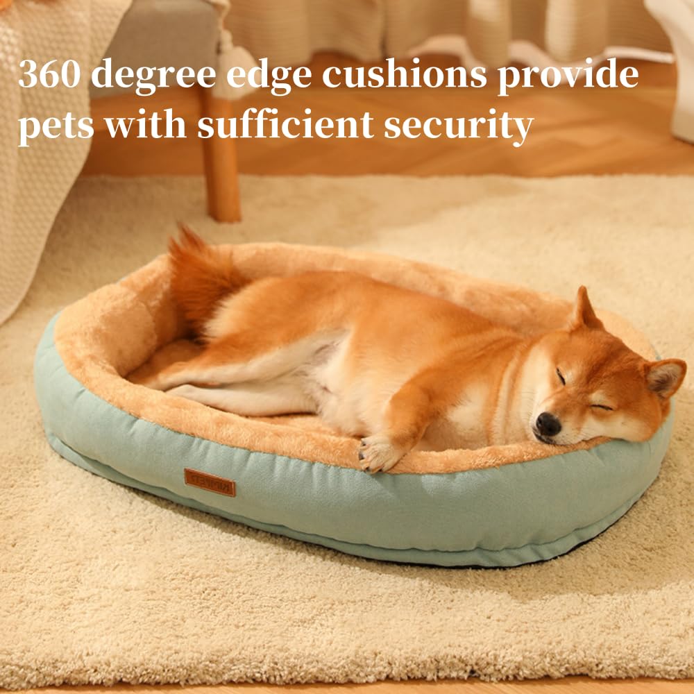 سرير كبير للقطط والكلاب، سرير للكلاب مع وسادة قابلة للازالة، سرير قطط دافئ ومريح للاستخدام الداخلي للحيوانات الاليفة، عش القطط، وسادة قبة، نوم ناعم، اسرة كلاب مقاومة للقلق، سرير للحيوانات الاليفة قابل