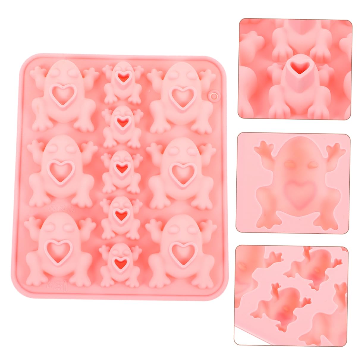 NUOBESTY Lot De 5 Moules À Chocolat En Silicone En Forme De Grenouille Pour Fondant Bonbons Décoration De Gâteaux Démoulage Facile 2 Pièces X 5