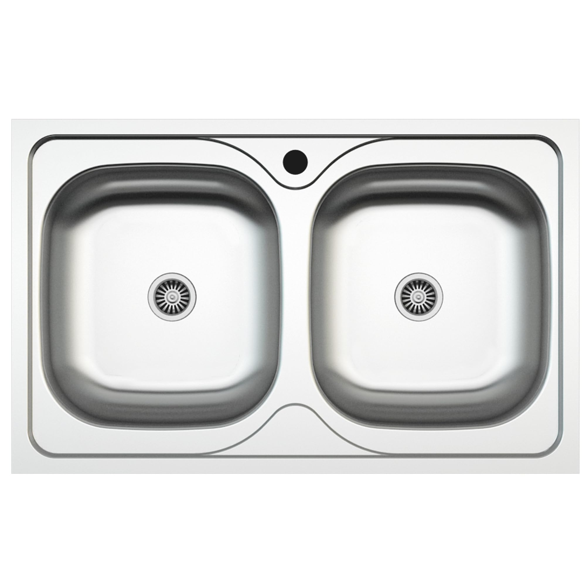 Lavello Cucina 2 vasche Inox 79 x 50 cm - 011552.X1.01.2016