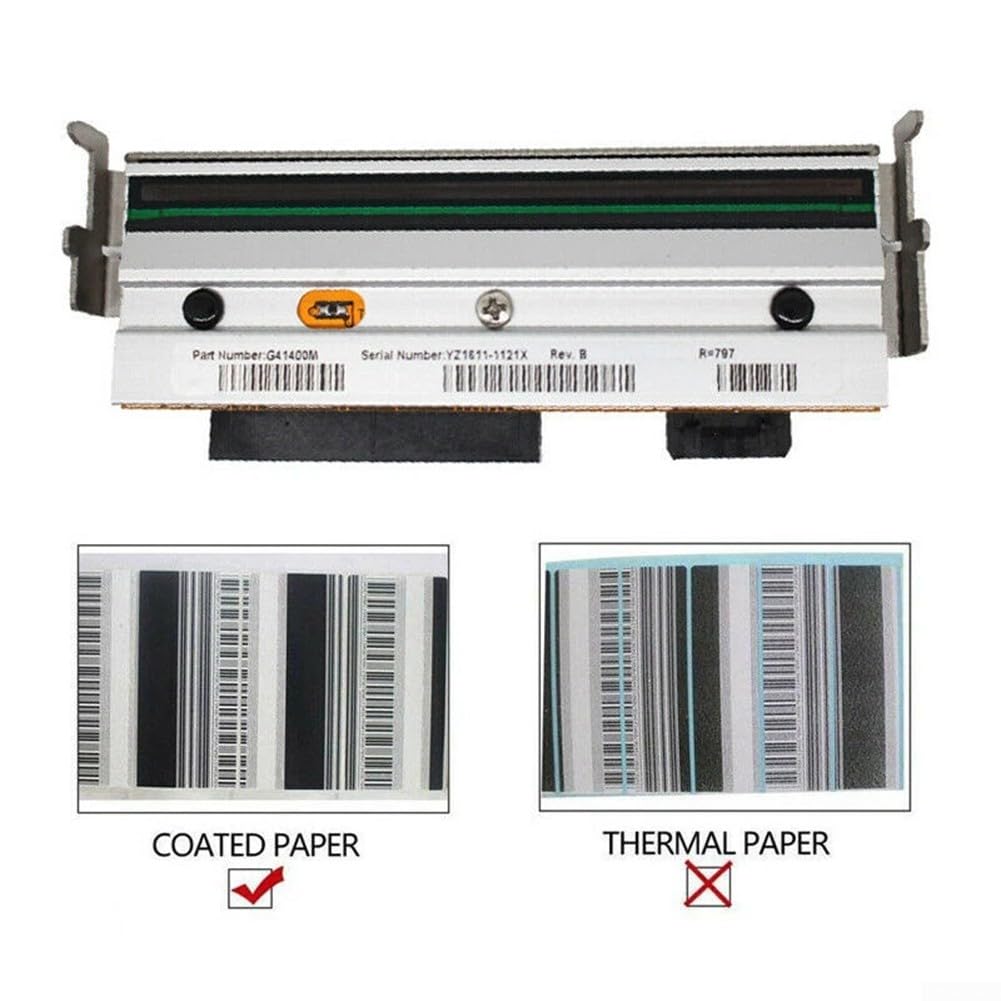 Testina di stampa termica G32432M per stampante di codici a barre Zebra 105SL Risoluzione 203 dpi Stampa a bassa temperatura ad alta velocità Stampa di etichette trasparenti Standard in metallo