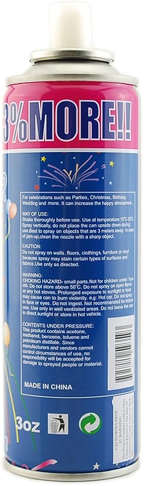 Miniatura 6 de 24Pack de la parte del partido Streamer Spray de cadena en una lata de los niños Kid Suministros perfecto para fiestaseventos