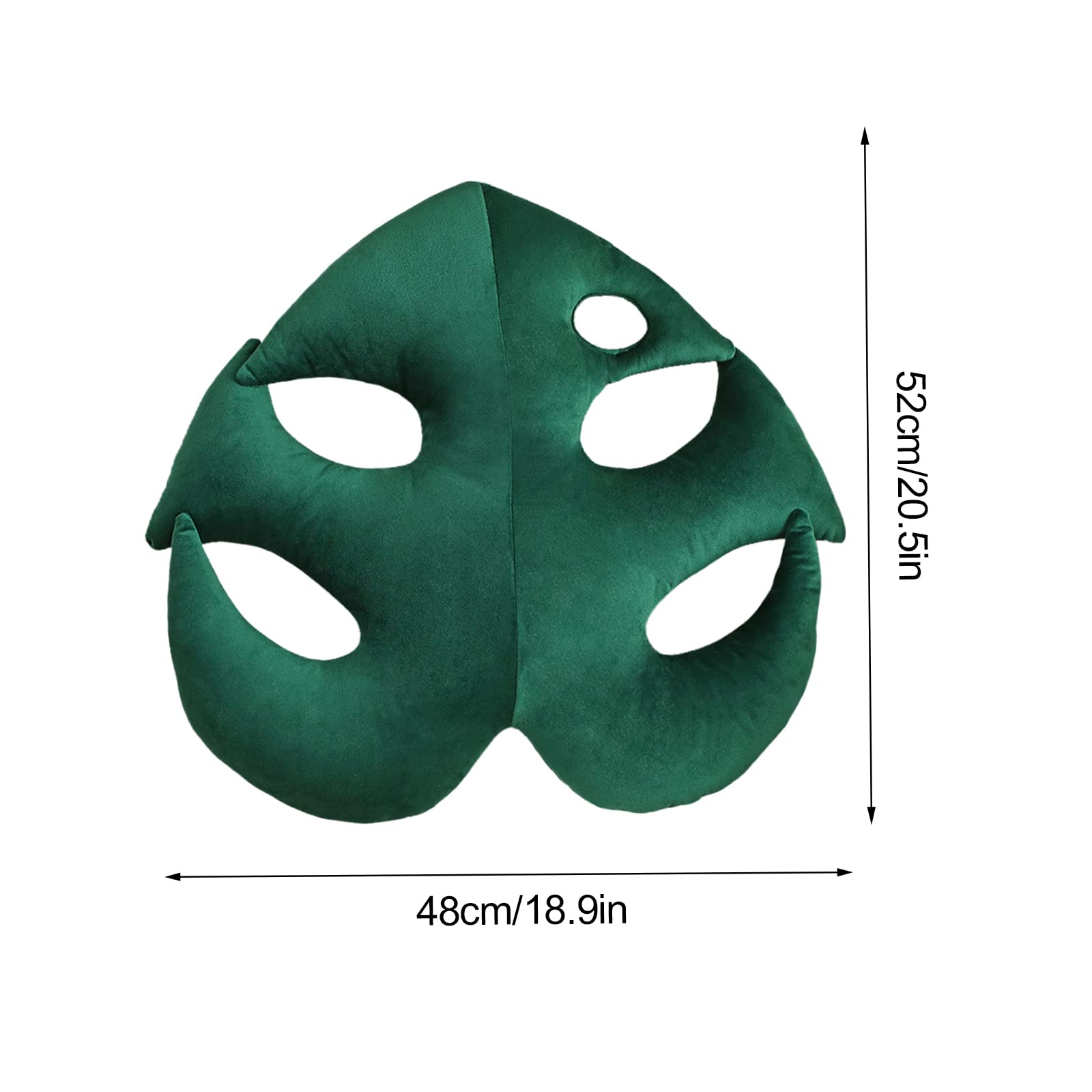 Cuscino a forma di foglia, 52,1 x 48 cm, imbottitura in polipropilene, a forma di 3D, cuscino per piante succulente, grazioso cuscino da pavimento per fate, grunge, decorazione per la casa