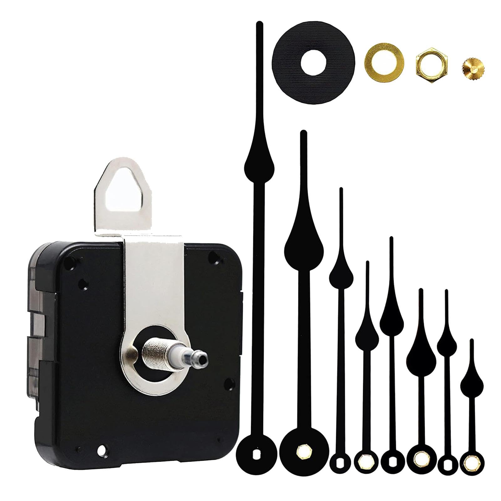 MERISHOPP Diy Wall Clock Movement Mechanism With 4 Sets Hands For Frameless Draw Clock Thread 12Mm-picture-17