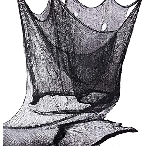 Yobbai Halloween Creepy Cloth Multiple Colors and Sizes - Halloween Decorations Clearance - Creepy Spooky Halloween Decorations Outdoor Indoor(Black, 200x80inch) Cover