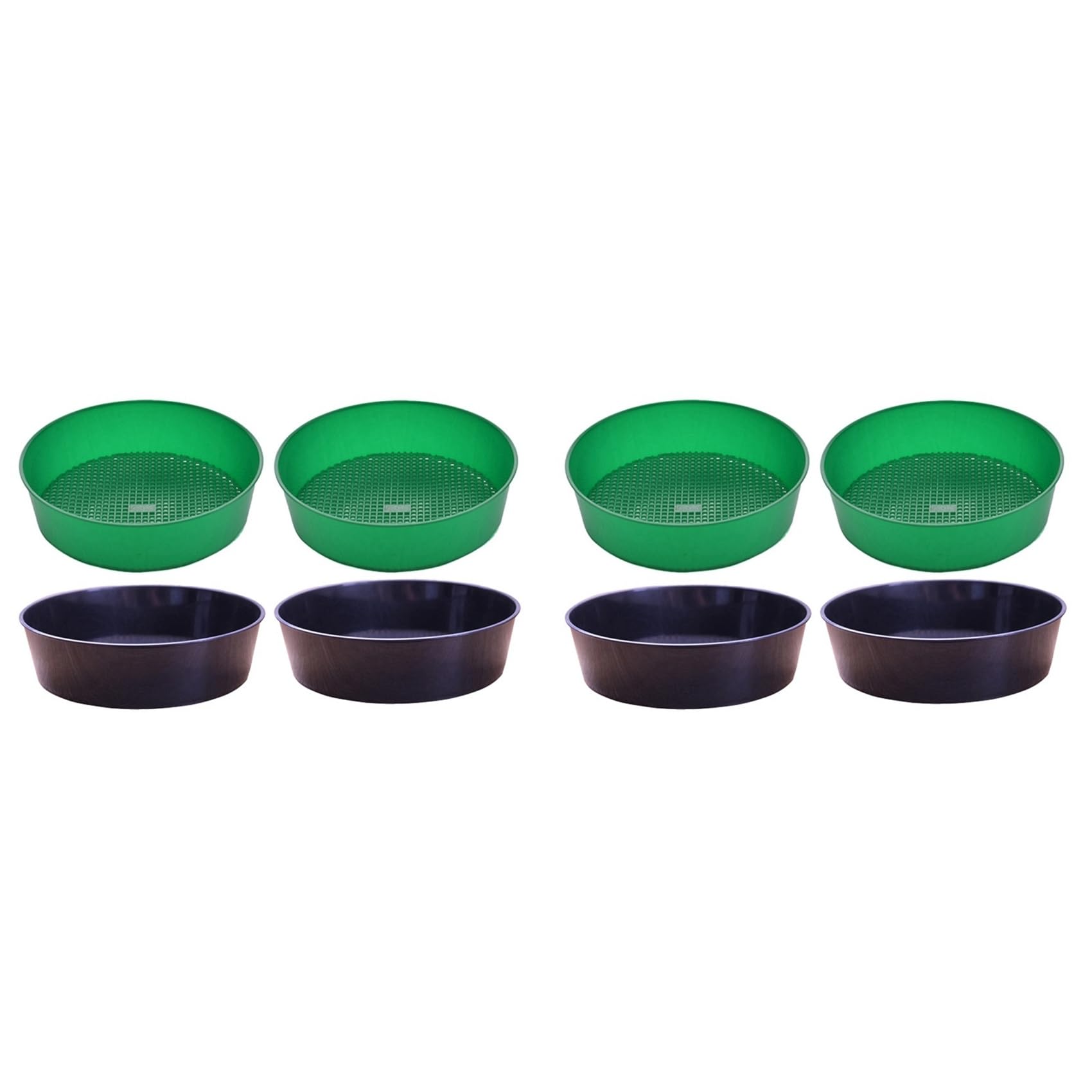 Jnchdghwa Black&Green Garden Soil Sifter Garden Planter Filter Soil Sieve 8 Pack Rock Garden Sieve Sand Sieve Set Compost Sieve