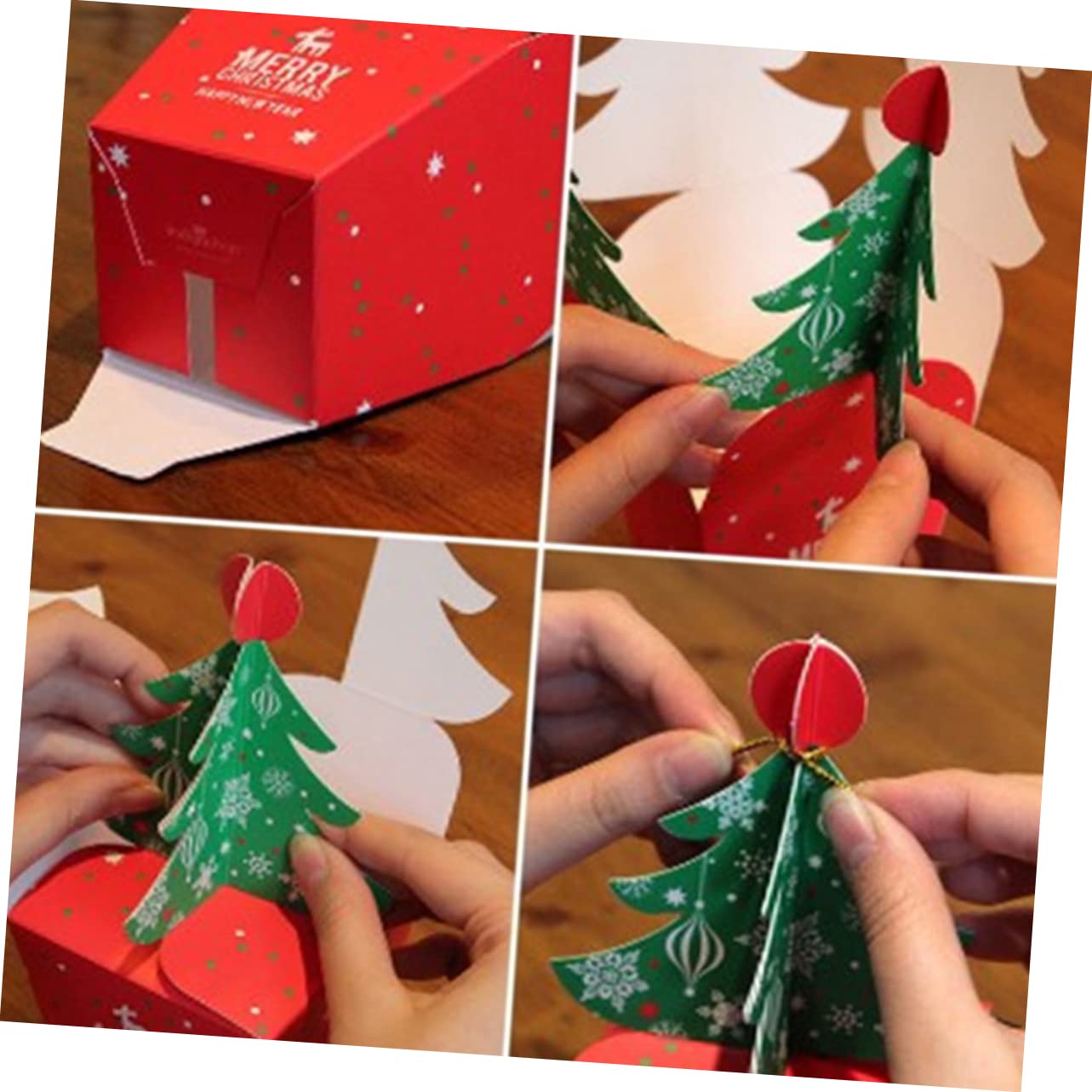 KOMBIUDA 3 Juegos de Cajas de Dulces Navideñas Resistentes Soportes de Papel para Envolver Y Decoraciones de Fiesta Unidades X 3