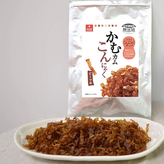 在庫処分セール アスザックフーズ 噛むカムこんにゃく ビーフ味 60袋 10袋 6箱 おつまみ 柔らかい Alimamiy Ru