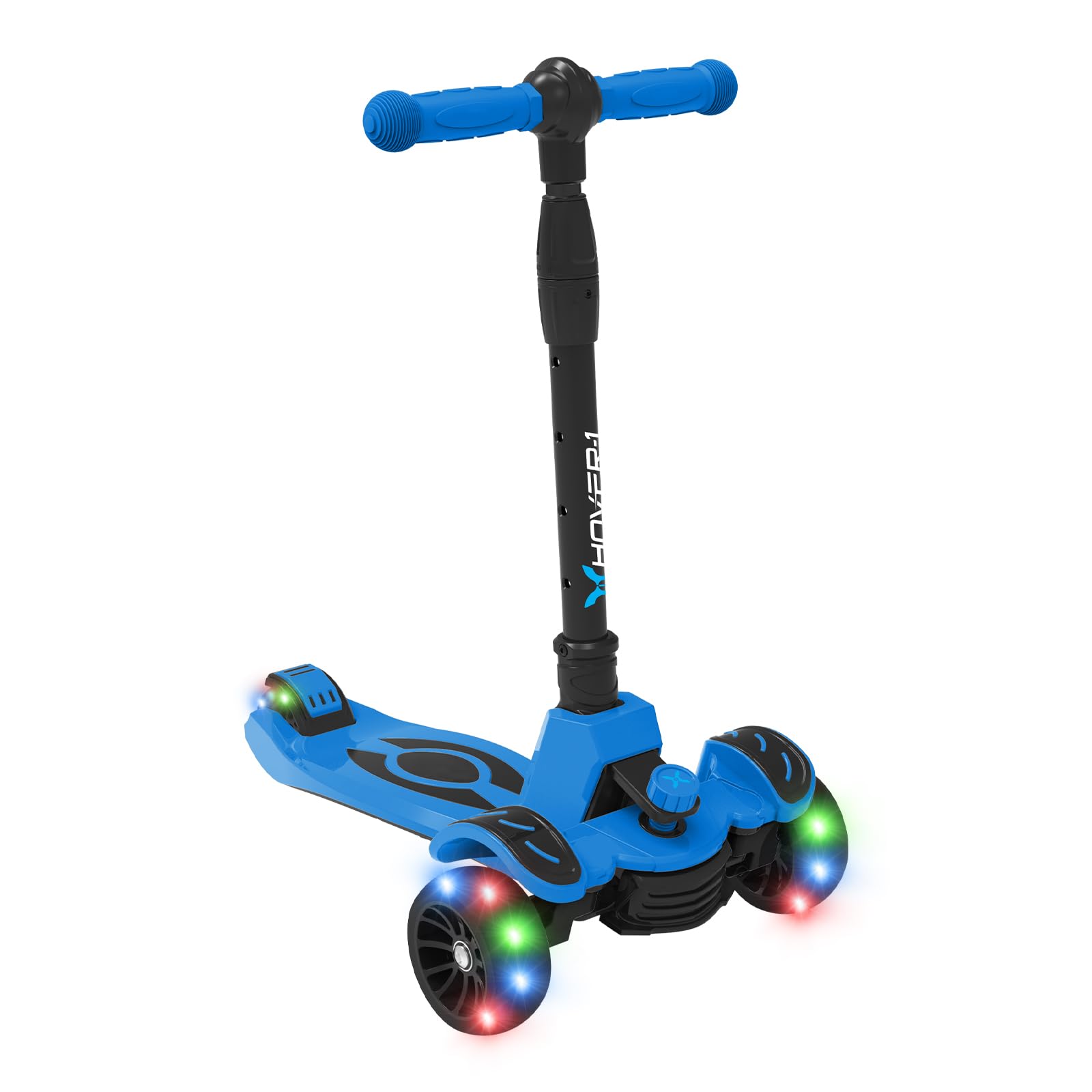Hover-1 Vivid Folding Kick Scooter for Kids (5+ Year Old) | Features Lean-to-Turn Axle, Solid PU Tires & Slim-Design, 110 LB Max Load Capacity, Safe
