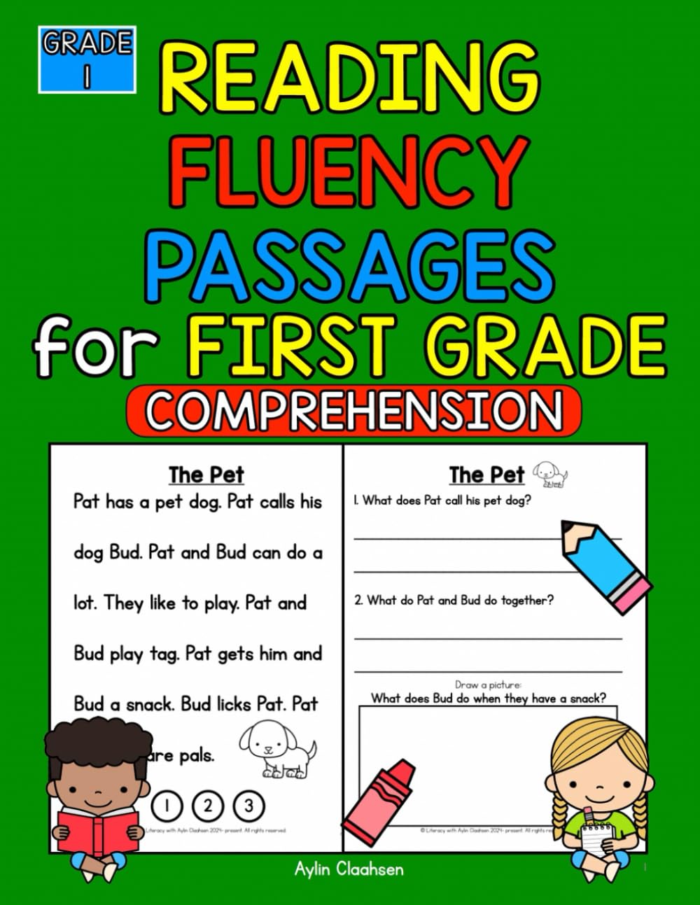 First Grade Fluency Passages with Comprehension Questions Workbook: 1st Grade Reading Fluency Passages and Comprehension Questions for Grade 1 (K-5 Fluency Passages)