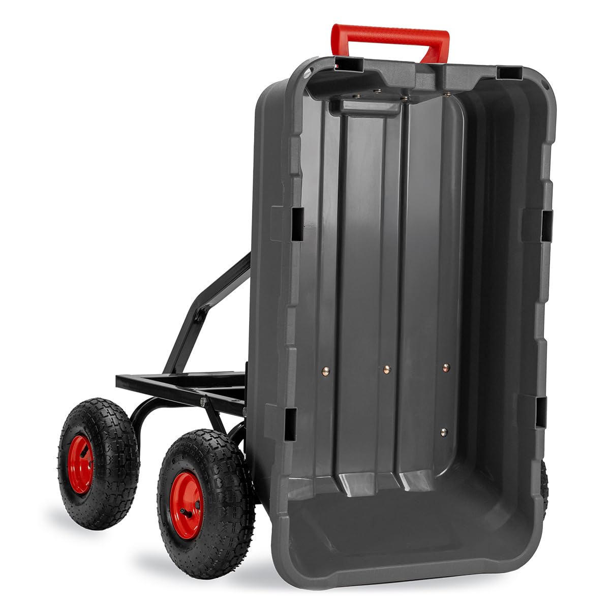 XtremepowerUS Chariot de Jardin Robuste 2 en 1 avec poignée Convertible de 362,9 kg - Chariot Utilitaire pour Cour, Ferme - Pneumatiques de 25,4 cm