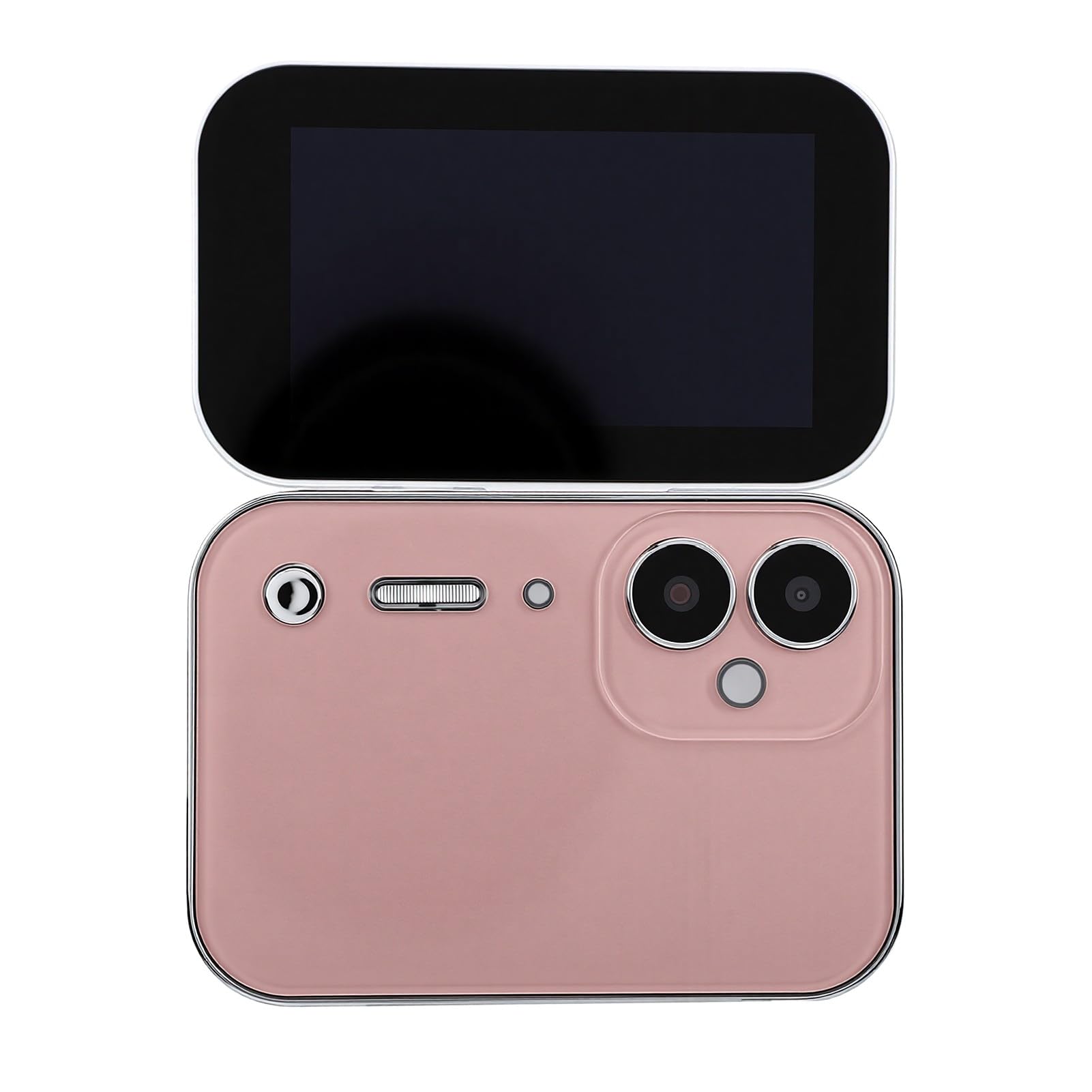 Tangxi Digitale Musikkamera 64 MP, 4K-Video-Flip-Touchscreen (PINK) | Konstruktion aus Zinklegierung, 3-Zoll-HD-Bildschirm, 180-Grad-Drehung, 3600-mAh-Akku, OTG-Sharing, 128-GB-Unterstützung