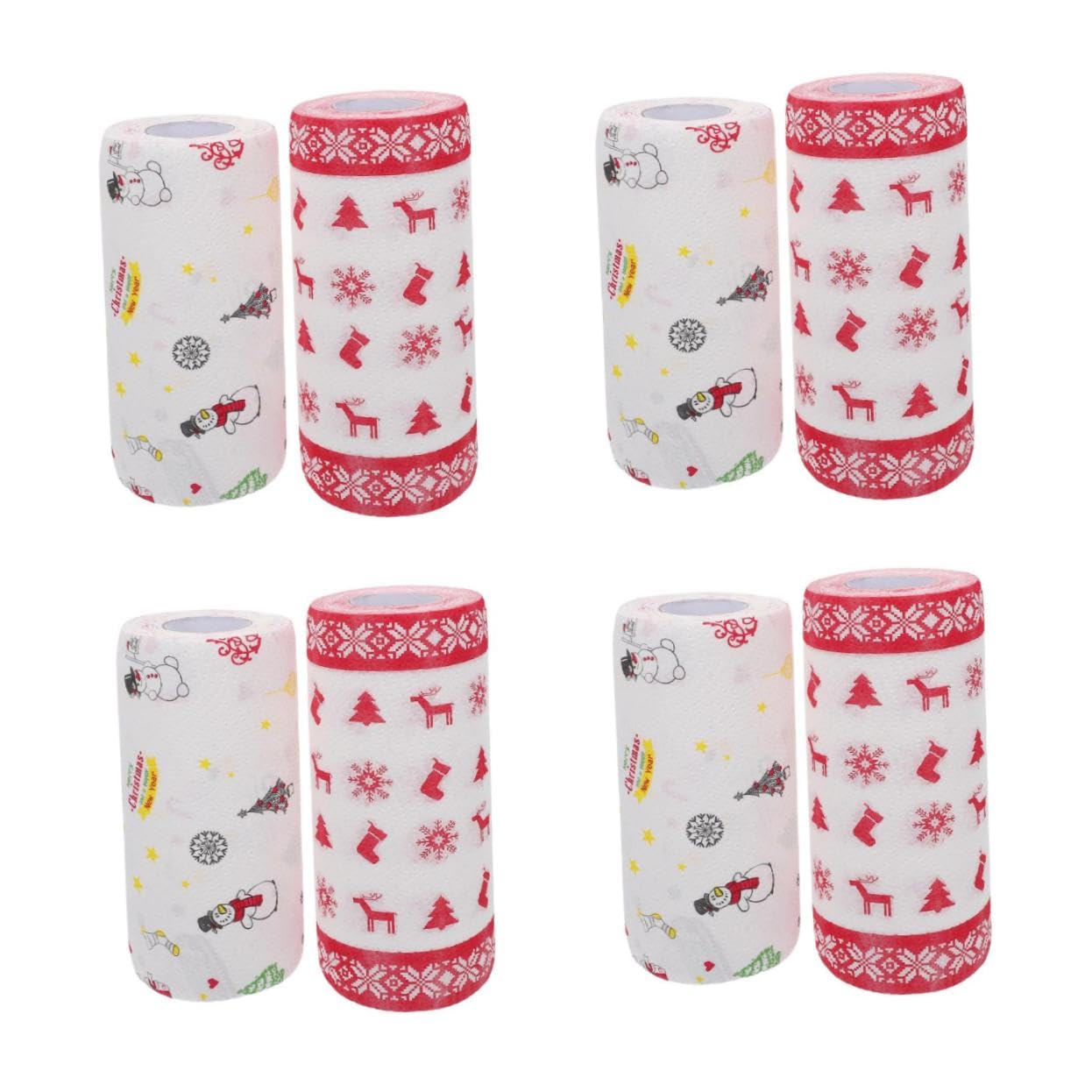 Cabilock 4 Set Carta Assorbente Da Cucina Carta Da Forno Natalizia Pergamena Natalizia Involucri Di Sandwich Cuscino Alimentare Per La Casa Per Merendine Grasso 2 * 4