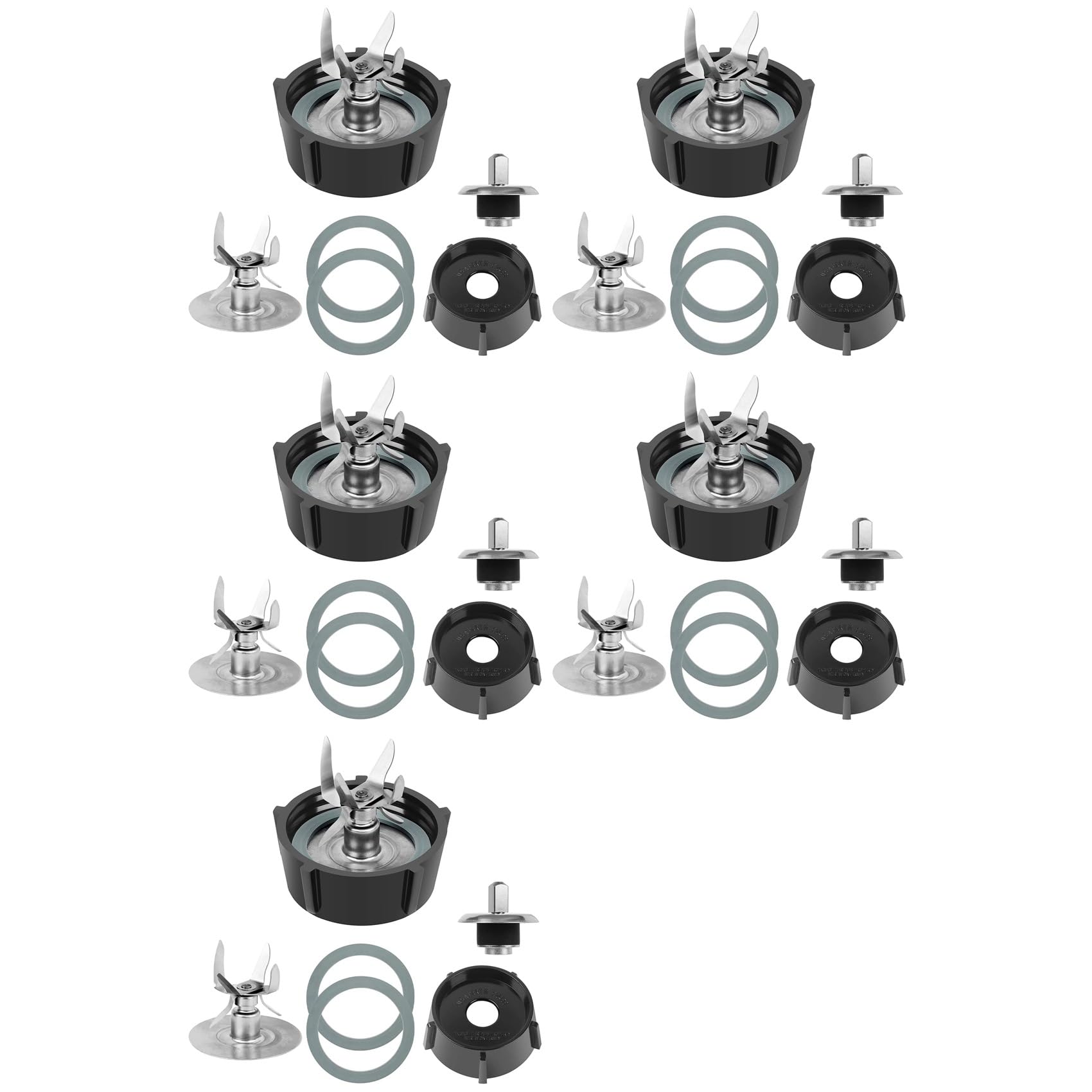 Hndhbfgrt 5X 6 Point Fusion Blade 4980 & 4902 Blender Jar Bottom Replacement Parts Compatible for Osterizer Blender Blade