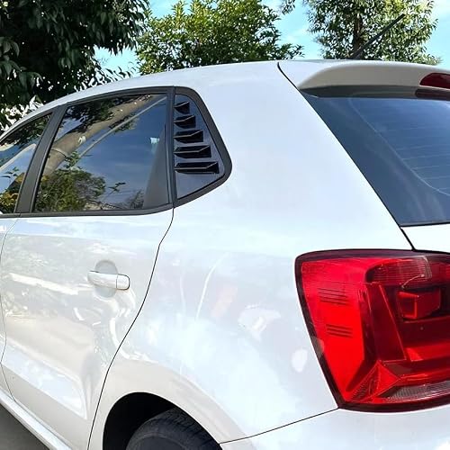 Pasuje do Polo 6R 6C 2011-2017 samochody żaluzje modyfikacje naklejki żaluzja tylnej szyby samochodu Zasłony Osłonowe(Carbon fibre)