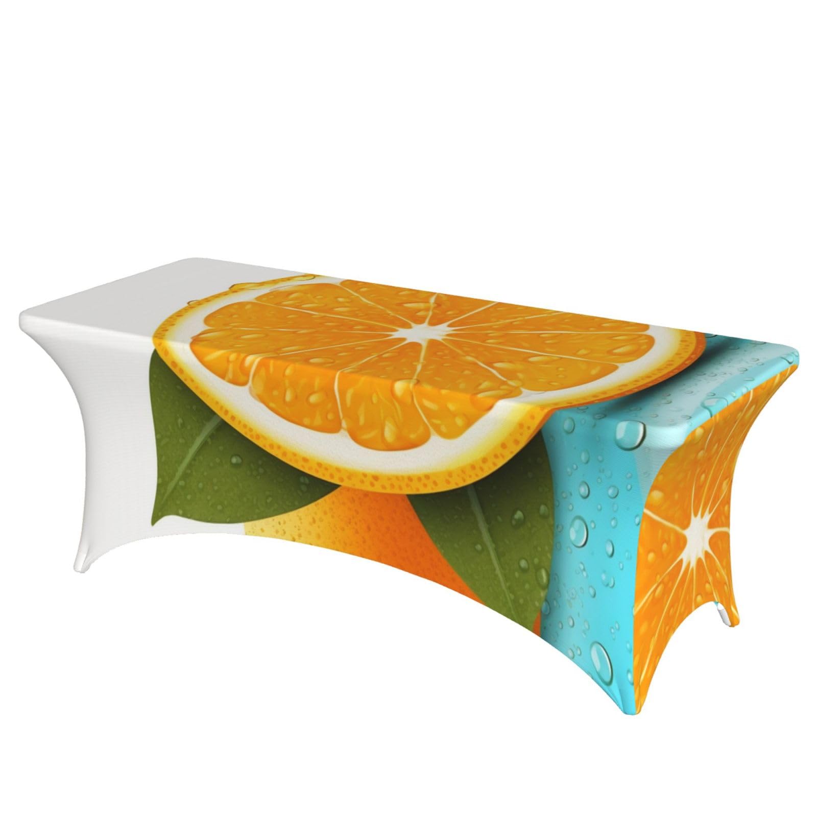 Nappe infroissable élasthanne orange pour habiller vos tables de 1m80
