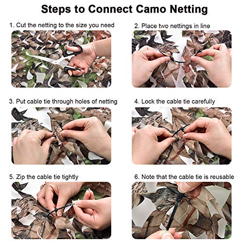 Yeacool Camo Netting Camouflage Netting Camo Blind Army Net Sunshade Mesh For Hunting Military Decorations Party Shooting (Dry Grass, 6.5Ftx5Ft, 2M*1.5M) #TOP5
